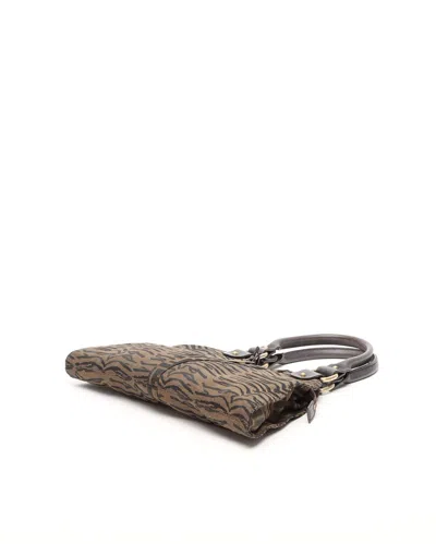 Fendi Zucca Devil Trapezio Bag In Brown