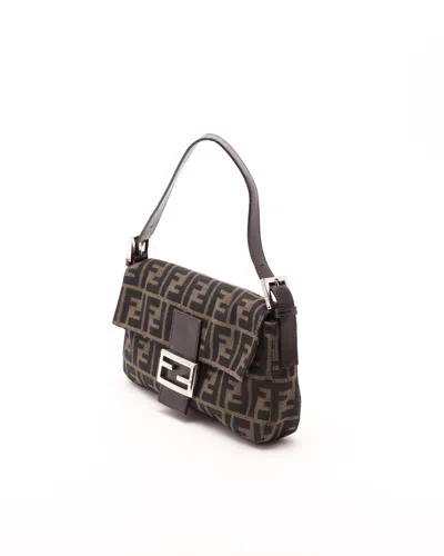 Fendi Zucca Baguette Bag In Brown