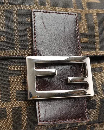 Fendi Zucca Baguette Bag In Brown
