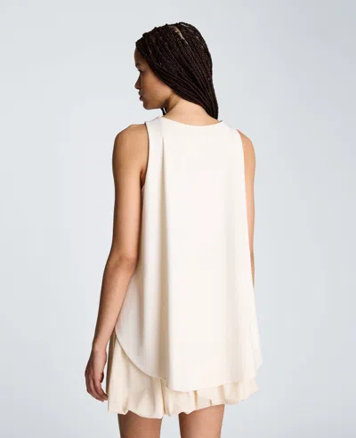 Kenneth Cole High Low Layer Tank In White