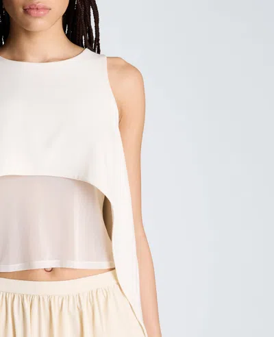 Kenneth Cole High Low Layer Tank In White