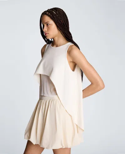 Kenneth Cole High Low Layer Tank In White