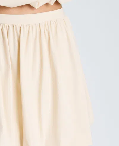 Kenneth Cole Pull On Bubble Mini Skirt In White