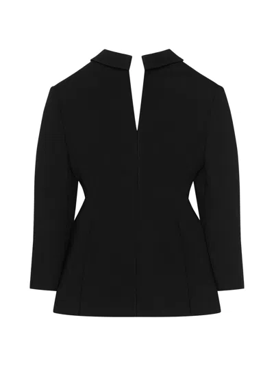Givenchy Back-to-front Jacket In Wool In Black