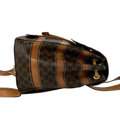 Pre-owned Celine Brown Leather Pvc Backpack ()