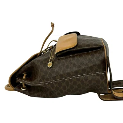 Pre-owned Celine Brown Leather Pvc Backpack ()