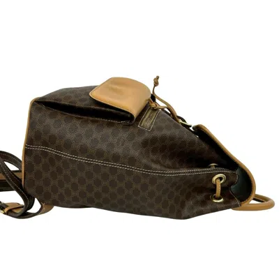 Pre-owned Celine Brown Leather Pvc Backpack ()