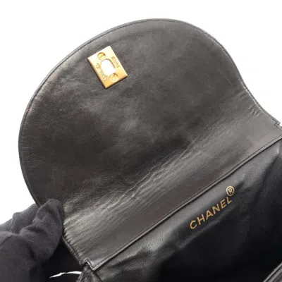 Pre-owned Chanel Black Leather Backpack Handbag ()