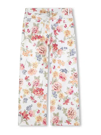 Chloé Floral Trousers In White