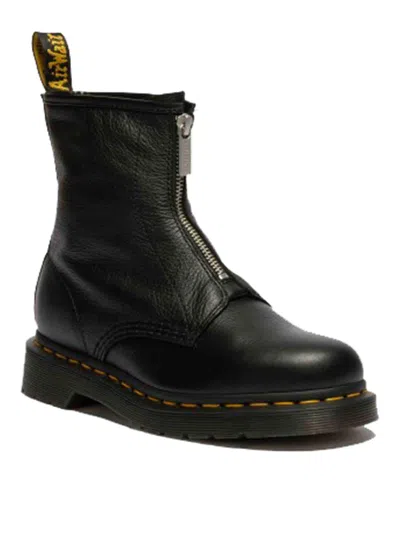 Dr. Martens 1460 Pascal Front-zip Ankle Boots In Black