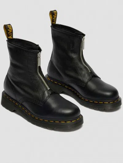 Dr. Martens 1460 Pascal Front-zip Ankle Boots In Black