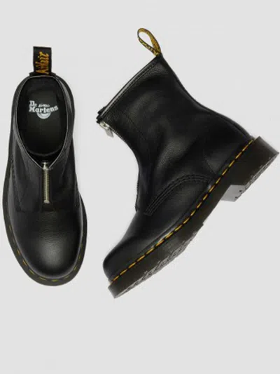 Dr. Martens 1460 Pascal Front-zip Ankle Boots In Black