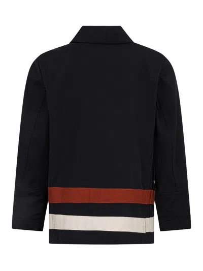 Fay Striped Jacket In Black