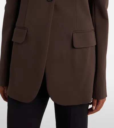 Sportmax Single-breasted Blazer In Brown