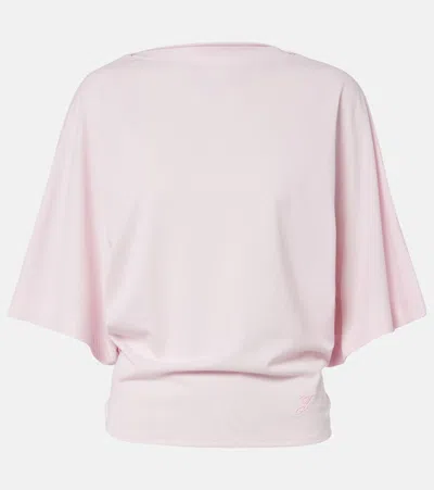 Jacquemus Moisson Oversized Open-back Jersey T-shirt In Pink