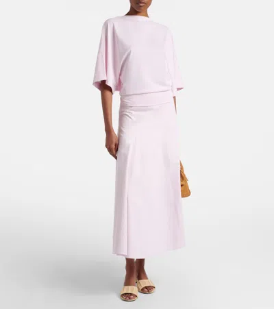 Jacquemus Moisson Oversized Open-back Jersey T-shirt In Pink
