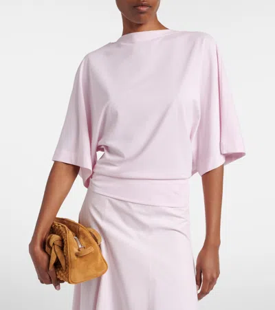 Jacquemus Moisson Oversized Open-back Jersey T-shirt In Pink