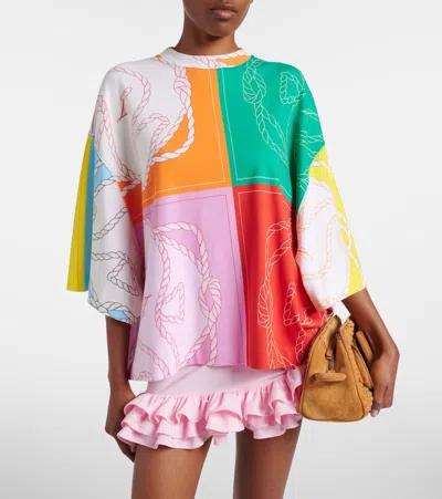 Jacquemus Hippocampe Printed Cotton Jersey T-shirt In Multi