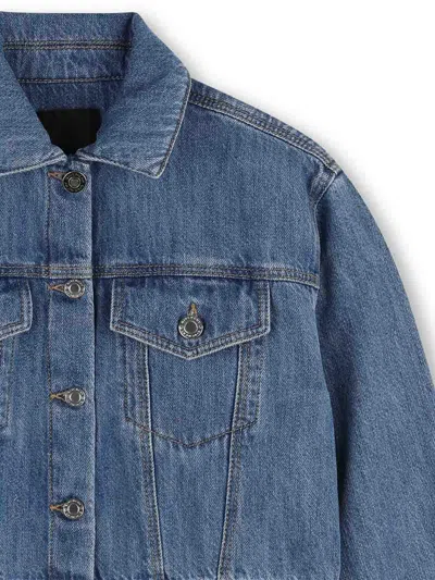 Givenchy Button Denim Jacket In Blue
