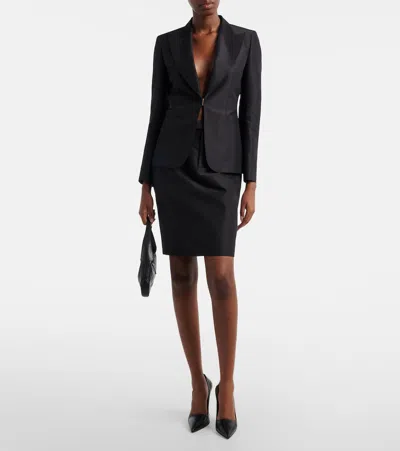 Gucci Wool Single-breasted Jacket In Black