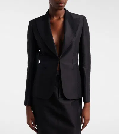 Gucci Wool Single-breasted Jacket In Black