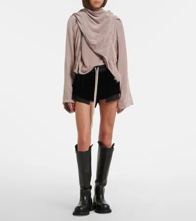 Rick Owens Scarf Flight Chenille Bomber Jacket In Multi