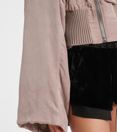 Rick Owens Scarf Flight Chenille Bomber Jacket In Multi