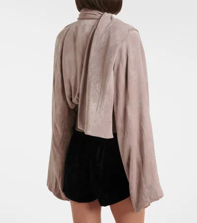Rick Owens Scarf Flight Chenille Bomber Jacket In Multi