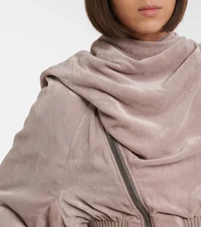 Rick Owens Scarf Flight Chenille Bomber Jacket In Multi