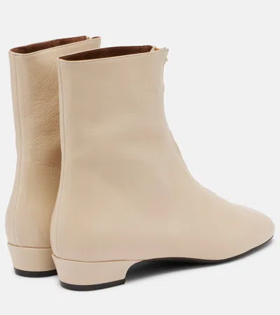 Herbert Levine Easy Does It Leather Ankle Boots In Neutral
