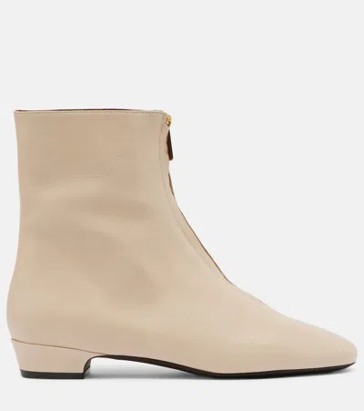 Herbert Levine Easy Does It Leather Ankle Boots In Neutral
