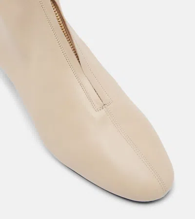 Herbert Levine Easy Does It Leather Ankle Boots In Neutral