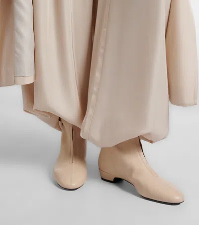 Herbert Levine Easy Does It Leather Ankle Boots In Neutral