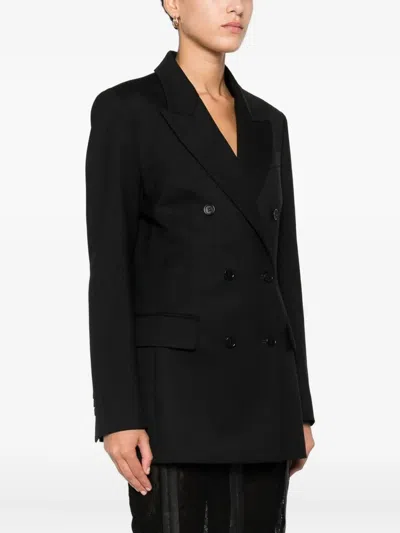 P.a.r.o.s.h Double-breasted Blazer In Black