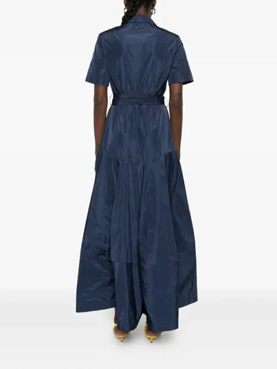 P.a.r.o.s.h Self-tie Maxi Dress In Blue