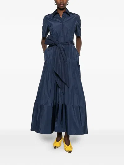P.a.r.o.s.h Self-tie Maxi Dress In Blue