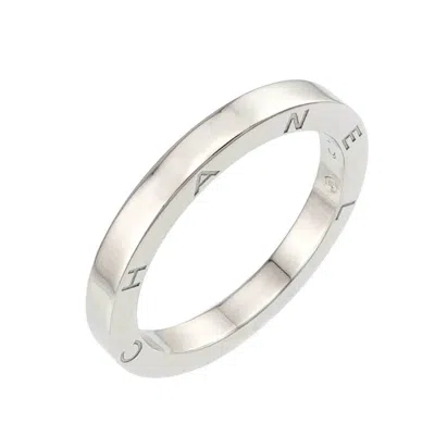 Pre-owned Chanel Platinum 950 Band Ring ()
