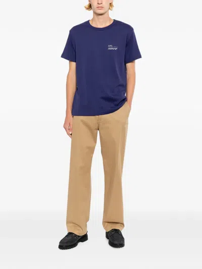 A.p.c. A. P.c. Crew-neck Logo-print T-shirt In Animal Print