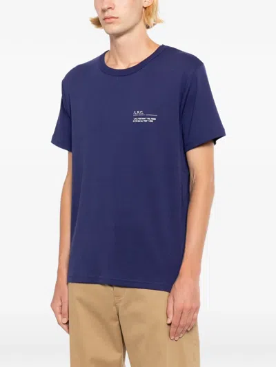 A.p.c. A. P.c. Crew-neck Logo-print T-shirt In Animal Print