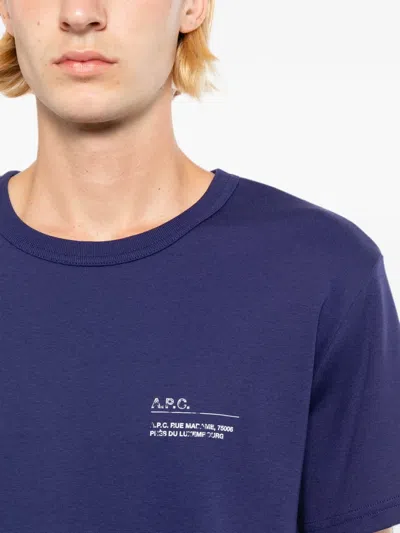 A.p.c. A. P.c. Crew-neck Logo-print T-shirt In Animal Print