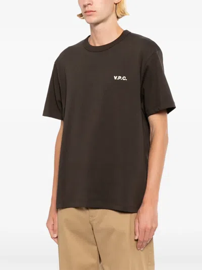 A.p.c. Vpc T-shirt In Brown