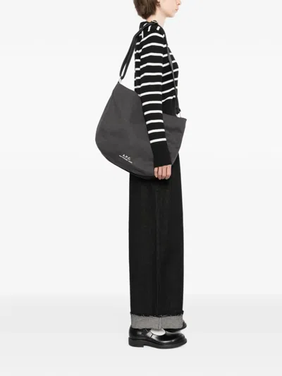 A.p.c. Journal Messenger Bag In Black