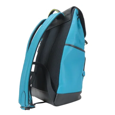 Pre-owned Coach Black Blue Leather Backpack () In Multi