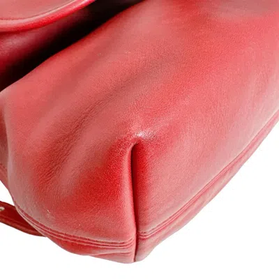 Pre-owned Coach Red Color Leather Backpack ()