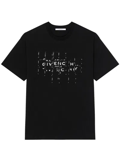 Givenchy Photographic Negative Logo Regular Fit Graphic T-shirt In Black