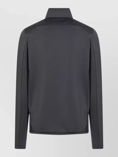 Prada High Collar Jacket Long Sleeves Pockets In Gray