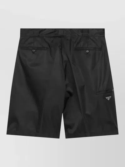 Prada Tailored Pants Belt Loops Side Pockets In Black