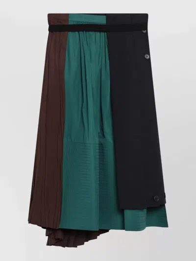 Prada Patchwork Skirt In Multi