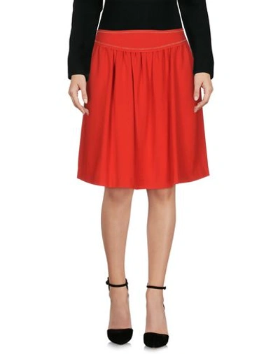 Isabel Marant Knee Length Skirts In Red
