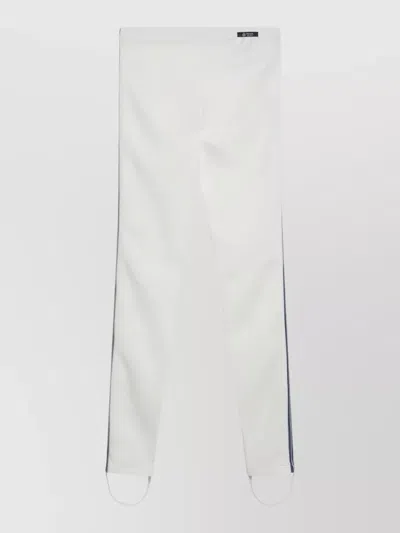 Prada Side Stripe Pants Stirrup Hem Design In White